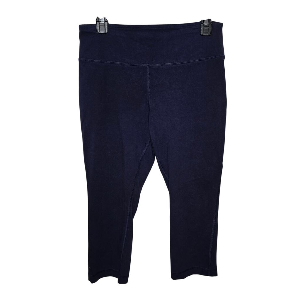 Tek Gear DryTek Leggings 3/4 Length Cotton/Spandex Navy Blue Great Cond. Yoga